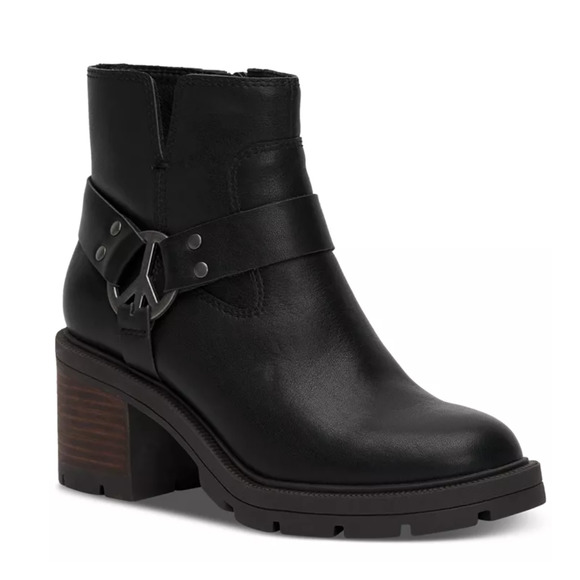 Lucky Brand Shoes - Lucky Brand Soxton Lug Sole Peace Sign Buckle Engineer Booties in Black‎ Size 10